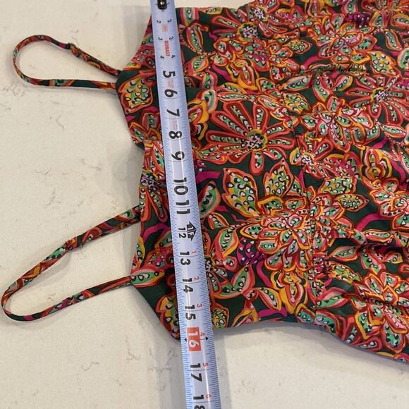 J. Crew 100% Cotton Tie Back Muted Multicolor Floral Sleeveless maxi Dress Sz 8 - Picture 9 of 11